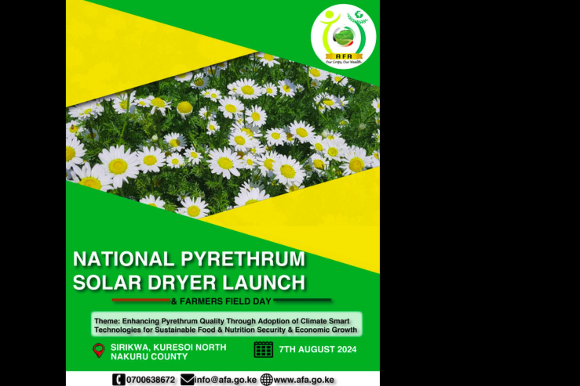 National Pyrethrum Solar Dryer Launch and Farmers' Field Day